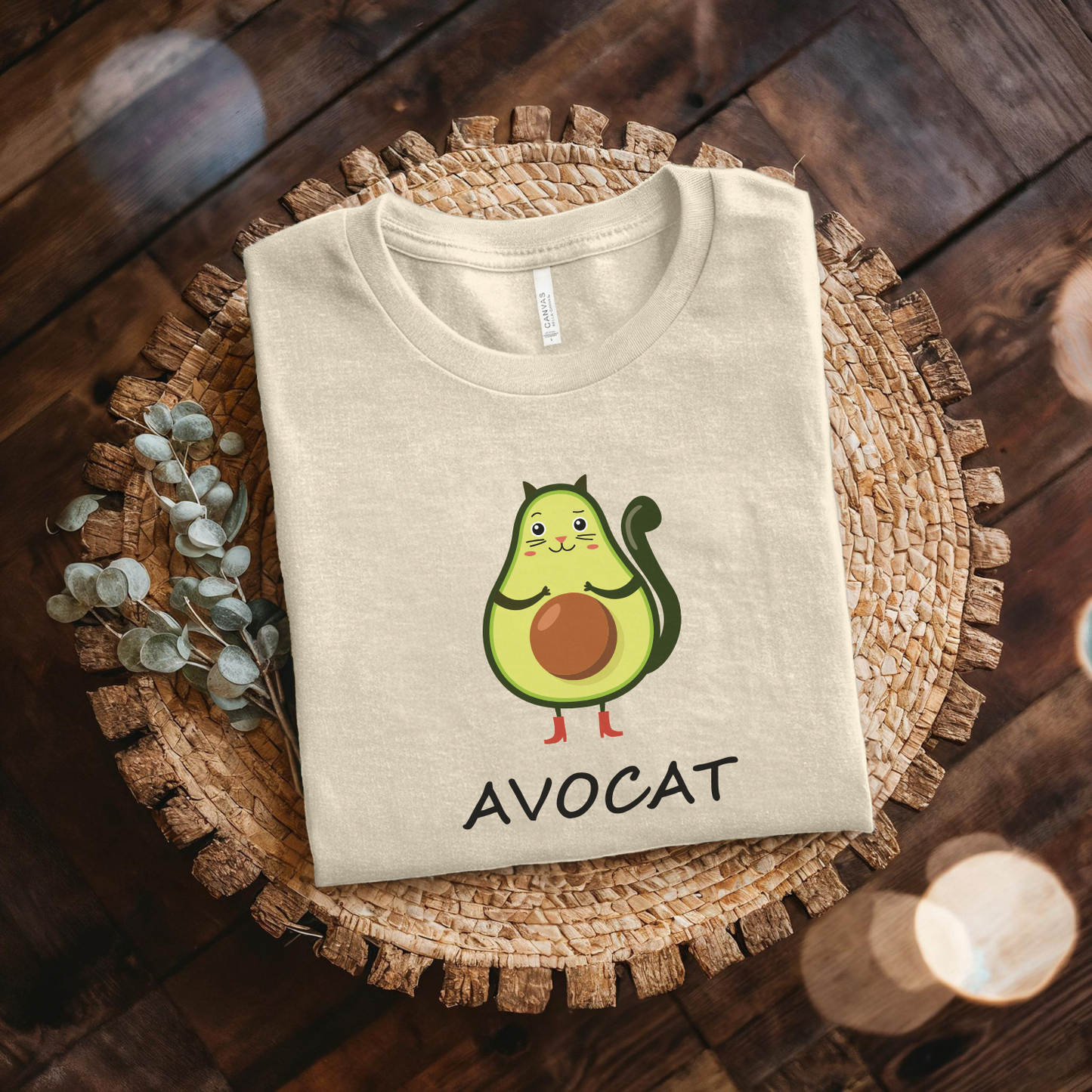 avocat funny t shirt meow lovers natural