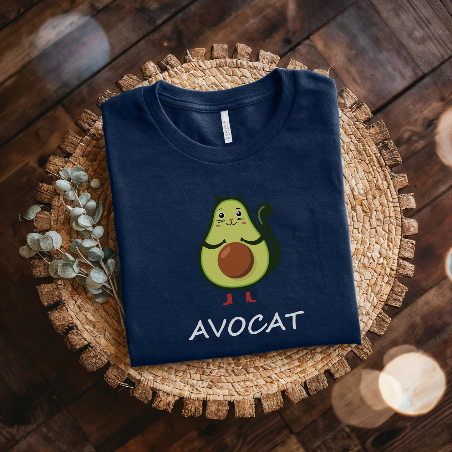 avocat funny t shirt meow lovers navy